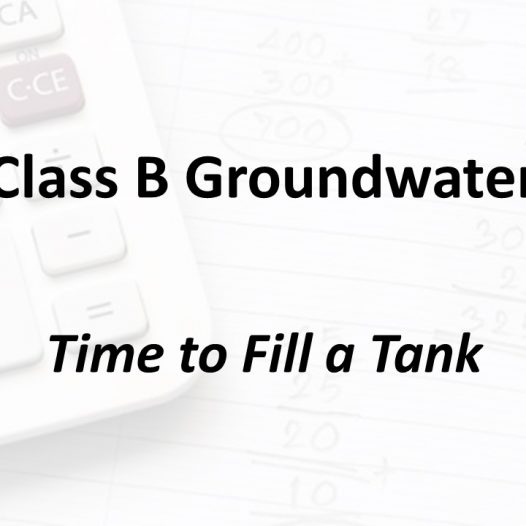 Time to Fill a Tank | Texas Class B Groundwater Math